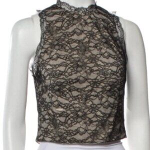 Alice + Olivia Sz6 Delicate Lace open back top  NWOT Unworn.